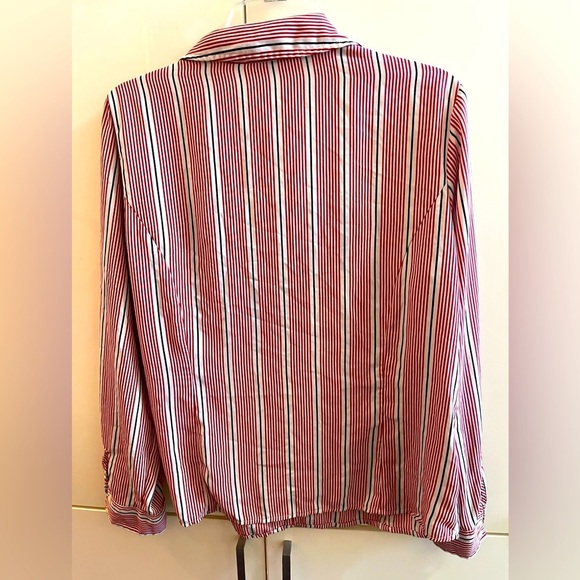 COVINGTON-women’s shirt Blouse Top Size LG Striped - Picture 4 of 6